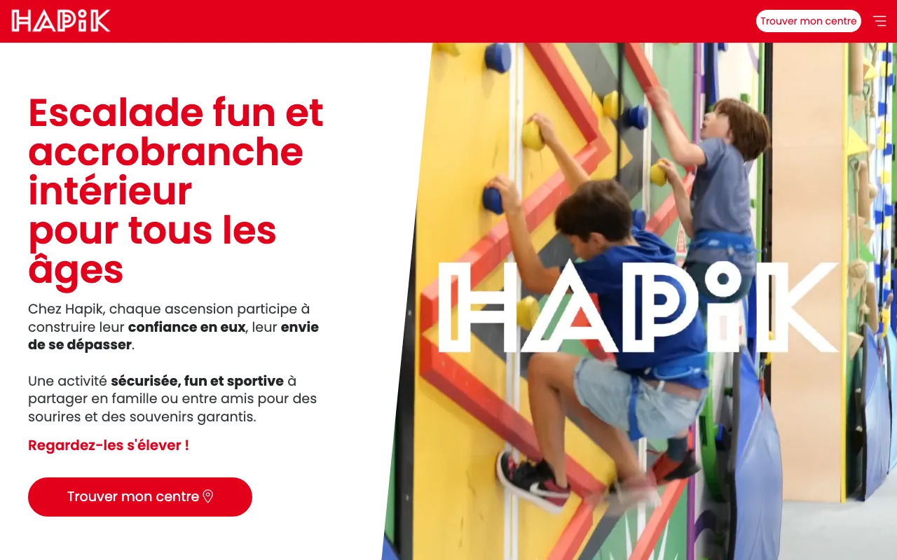 Hapik homepage hero